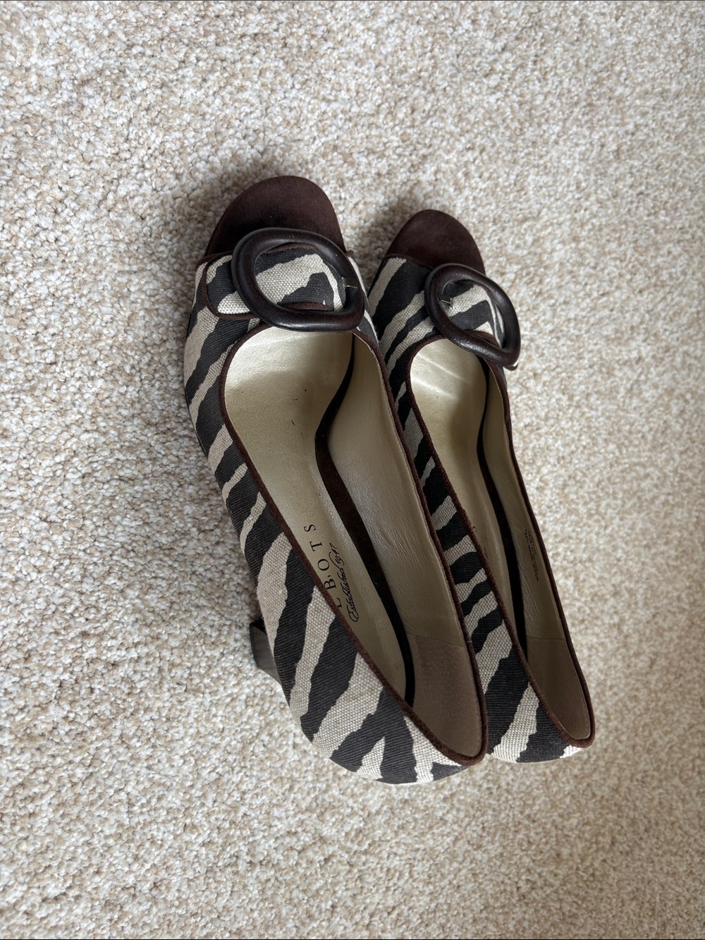 Zebra Talbots heels